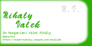 mihaly valek business card